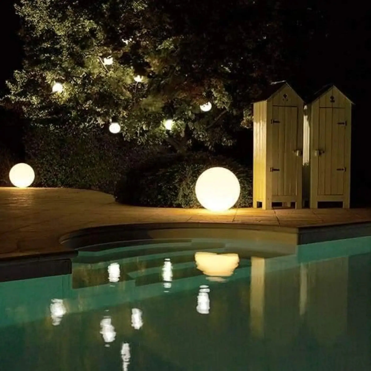 Boule Lumineuse En Acrylique Blanc Et Multicolore