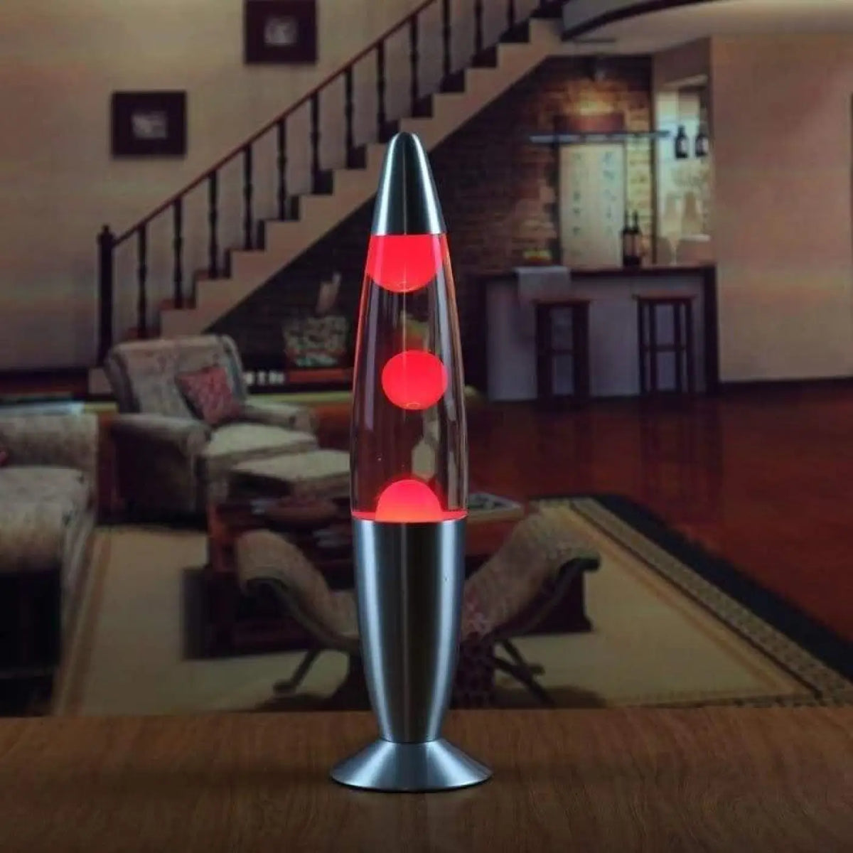 Lampe Lave Dé Moderne Verre Aluminium