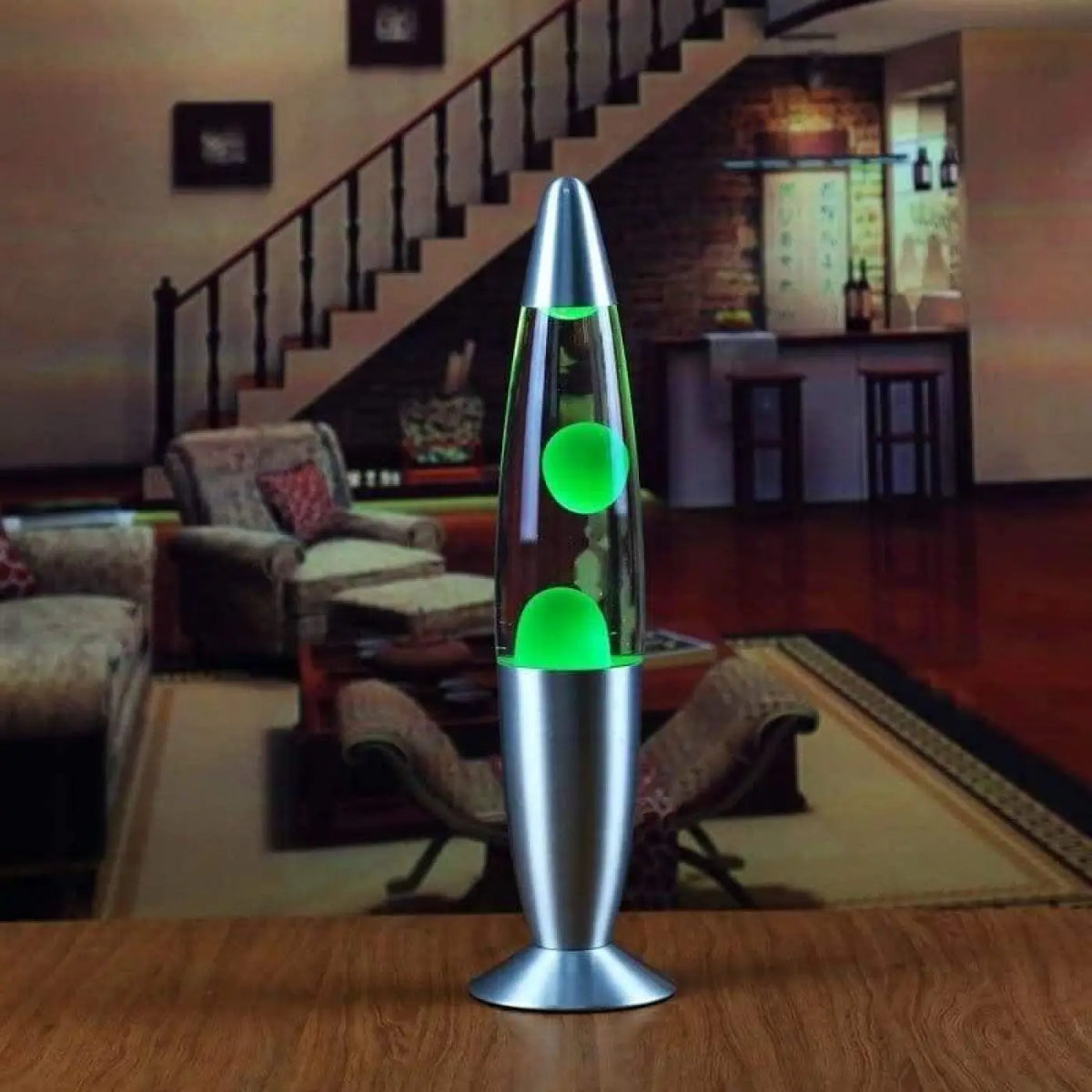 Lampe Lave Dé Moderne Verre Aluminium