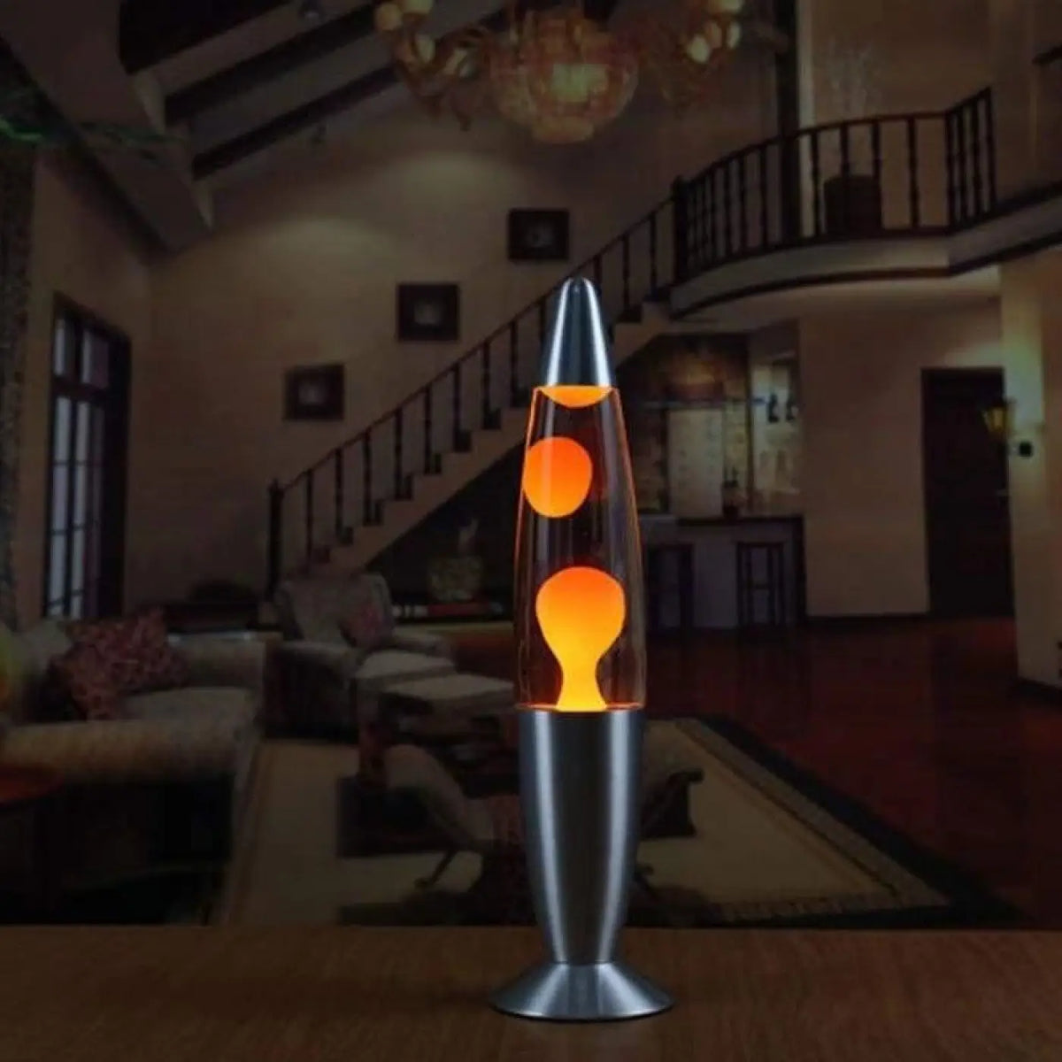 Lampe Lave Dé Moderne Verre Aluminium