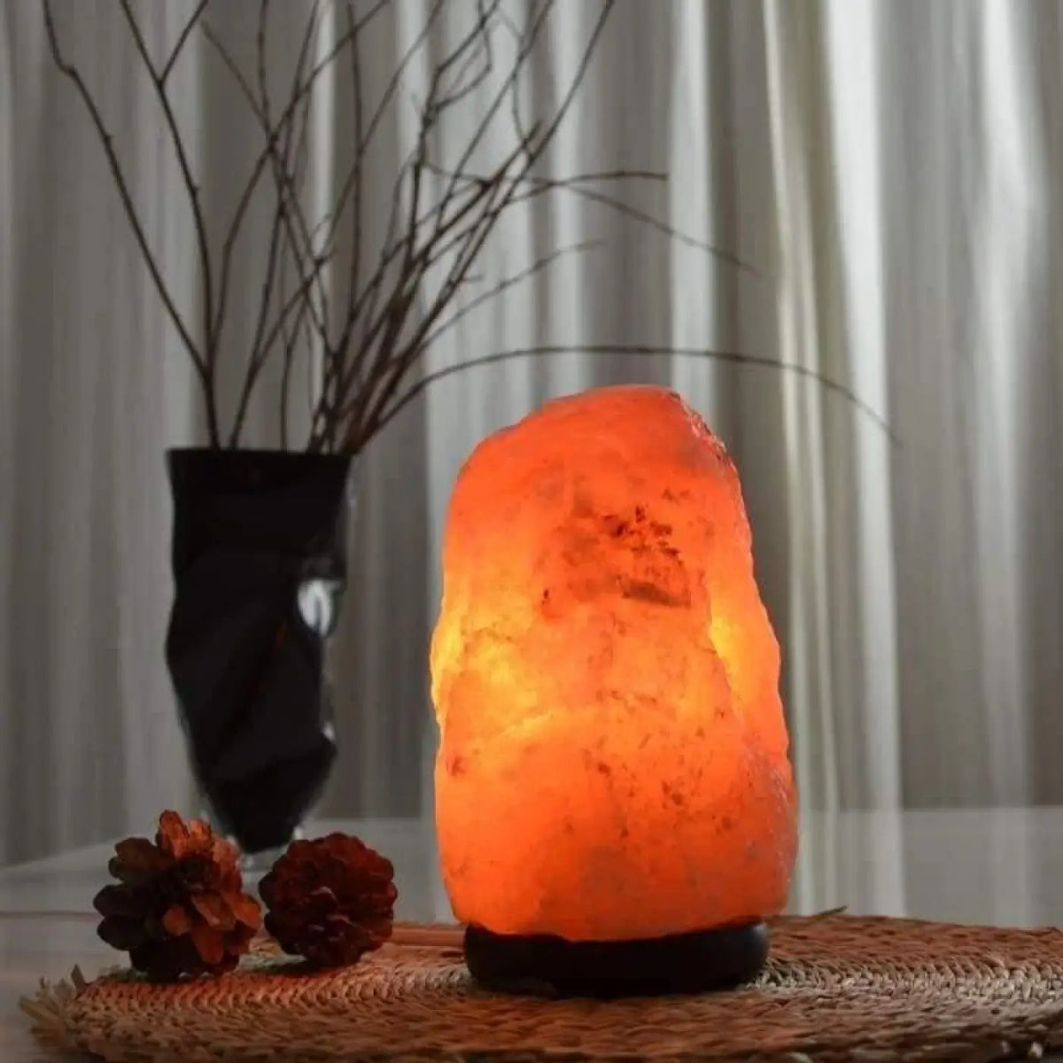 Lampe De Sel De l’Himalaya En Cristal