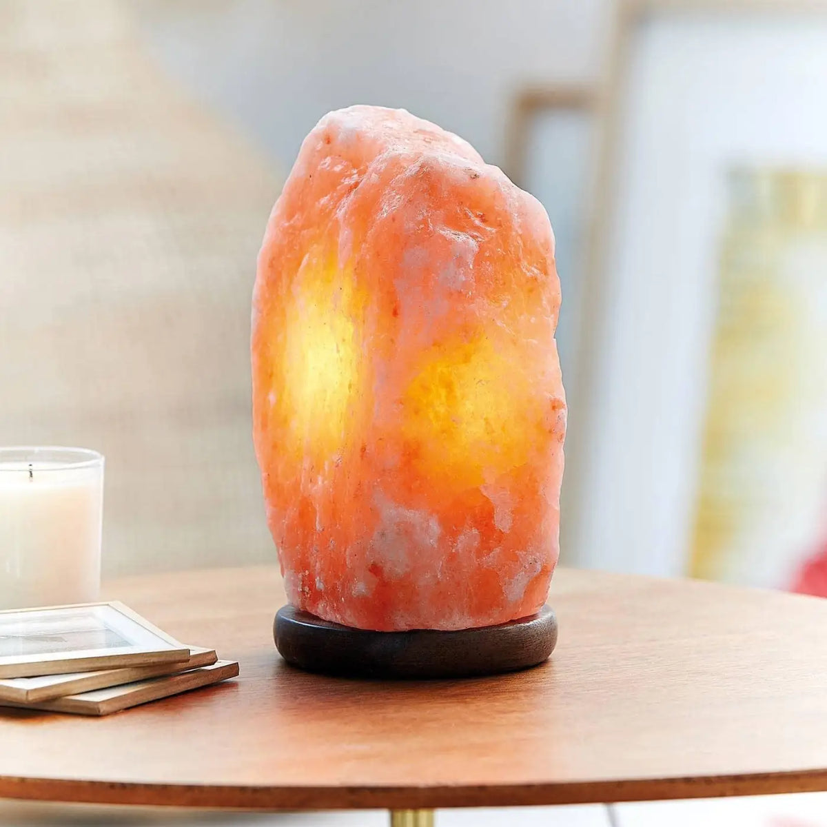 Lampe De Sel De l’Himalaya En Cristal