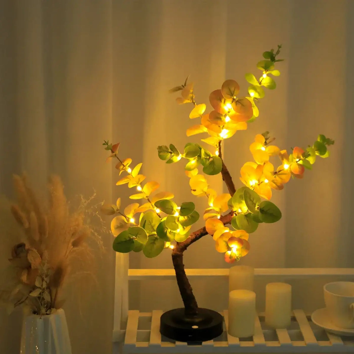 Lampe de table arbre lumineux led design nature chic